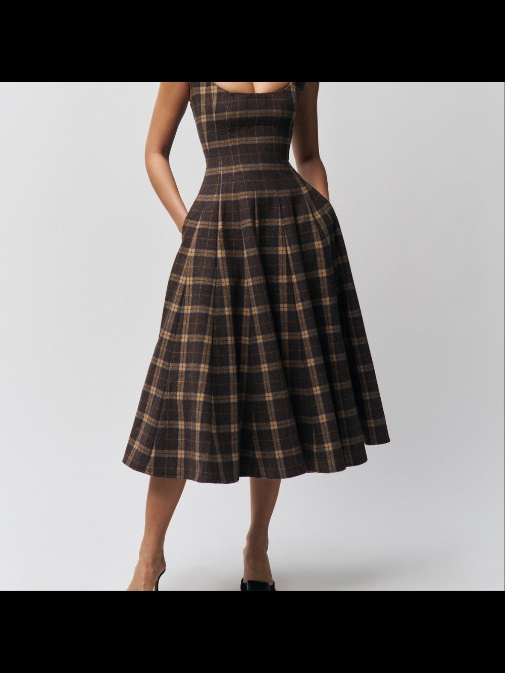 GUIZIO Leila Tartan Dress